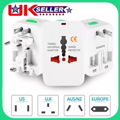 Universal International Travel Power Adapter Convertor Plug Power US/UK/AU/EU • £6.89