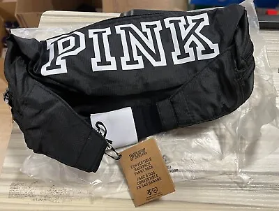 FAST FREE SHIP Victoria's Secret PINK 2022 Convertible Backpack Fanny Pack Black • $18