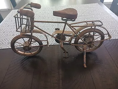 Vintage Miniature Bicycle Gold Folk Art Handmade Decor. Looks Great. • $19.99