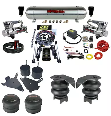 Complete Chrome Pressure Height Level Ride Air Suspension Kit Fits 82-04 S10 2wd • $2429.89