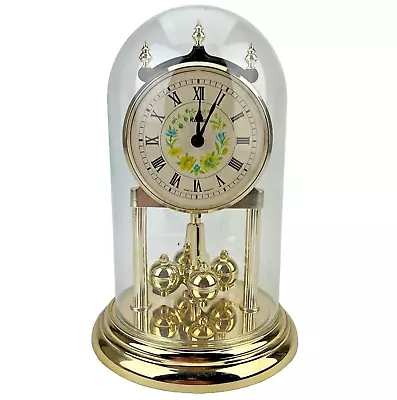 Vintage Kundo 9  Anniversary Glass Dome Clock Germany - Working • $58.95