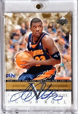 2002 Upper Deck Honor Roll Fab Fives RC Auto BuyBack Jason Richardson #ed /41 • $149.99