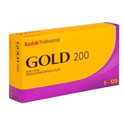 Kodak Professional Gold 200 Color Negative Film (120 Roll Film 5-Pack) • $44.50