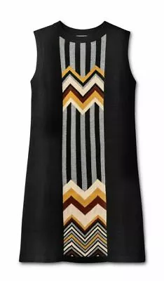 NWT Missoni For Target Zig Zag Stripes Patchwork Sweater Dress Black XL • $69.99