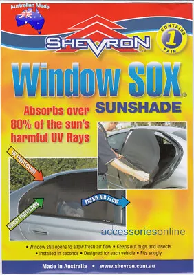 Shevron WINDOW SOX Car Sun Shades Socks Suits NISSAN DUALIS [J10] 5 Seater 07-13 • $59.99