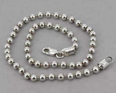 RARE Vintage Silpada Sterling Silver 5mm Ball Bead Chain 16  Necklace N0194 • $69.99
