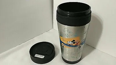 Disney Store Motor Mickey Mouse Stainless Travel Mug Driving Car Lid Tumbler New • $30.95