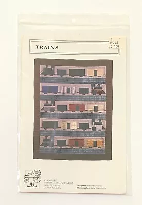 Trains Quilt Pattern Booklet Gerry Kimmel 1989 Vintage Uncut Red Wagon • $8
