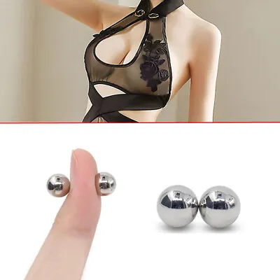 2PCS Nipple Magnetic Balls Piercing Body Enhancer Stimulaton Metal Device Clamp • $2.65