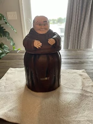 Vintage Thou Shalt Not Steal Friar Tuck Monk Ceramic Cookie Jar • $41