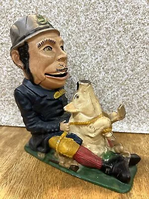 Vintage Paddy And The Pig Cast Iron Mechanical Penny Coin Bank • $60