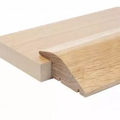 15mm Ramp Reducer Solid Oak Wood Floor Door Threshold Trim Profile LACQUERED • £18.17