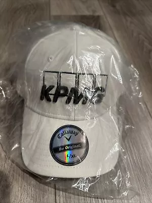 New Callaway KPMG Hat Cap Adult L/XL Tour Authentic Golf Fitted Rare White Lefty • $148.88