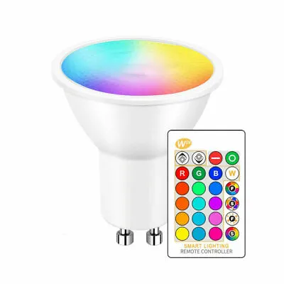 £7.19 • Buy GU10 5W LED Bulbs Light RGB Colour Changing Spotlight Lamp With Remote Control