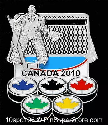 Lapel Pins 2010 Vancouver Canada Hockey Goalie Slider • $6.99