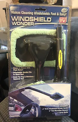 Telebrands Windshield Wonder Microfiber Long Handled Cleaning Tool • $7