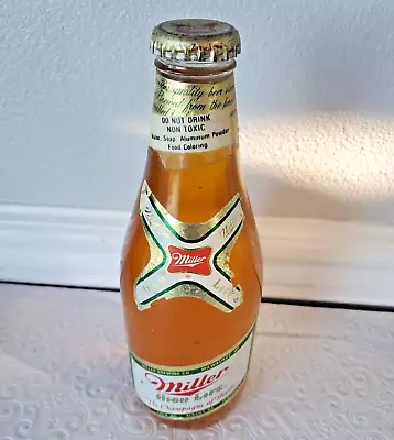 Vintage MILLER HIGH LIFE Glass Display Only Bottle Advertising Man Cave 12 Oz • $24.99