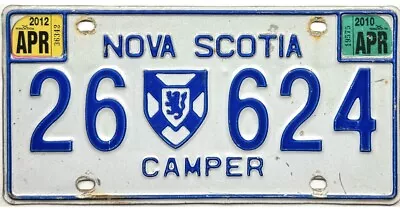 *99 CENT SALE*  2010 2012 Nova Scotia CAMPER License Plate #26 624 No Reserve • $0.99