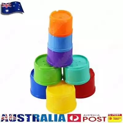$8.91 • Buy 8pcs Baby Stacking Cups Interactive Fun Rainbow Stacking Tower For Toddlers Kids
