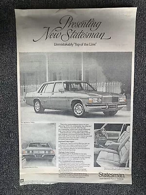 Holden Statesman WB Newspaper Ad Original 1981! • $11