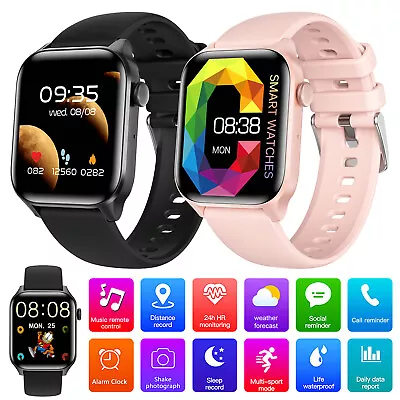 Waterproof Smart Watch Bluetooth Call Heart Rate Fitness Tracker For Android IOS • $29.99