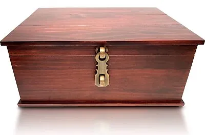 Antique Style Wood Storage Box Wooden Keepsake Box For Jewelry Boxes Home Decor • $49.95