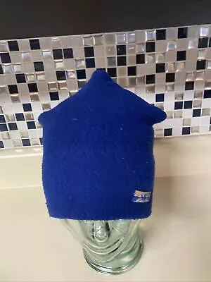 VINTAGE Eddie Bauer Beanie Hat Cap Blue Fleece Ski Wear Adult Skiwear USA 90s • $12