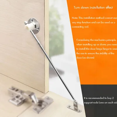 Lift Up Flat Door Arm Stay Cabinet/Cupboard Lid Drop Down Hinge 220mm • £5.49