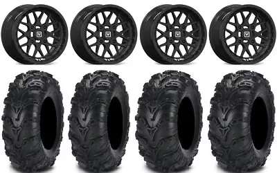 Valor V03 14  Wheels Black 30  Mud Lite II Tires Kawasaki Brute Force IRS • $1394.80