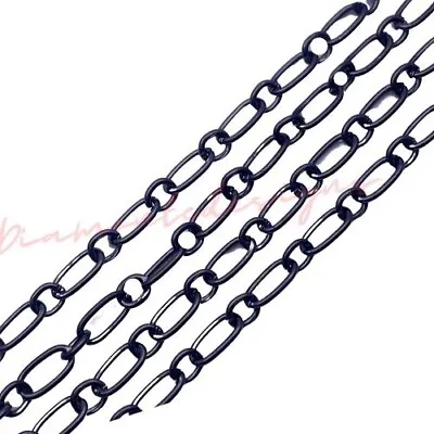 1 Metre Of Gunmetal Black Colour Chain 9mm X 5mm Jewellery Beading Craft I200 • £1.99