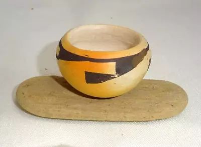 Dollhouse Miniature Native American Pottery Bowl Tiny 1.25  Hand Made Display • $9.90