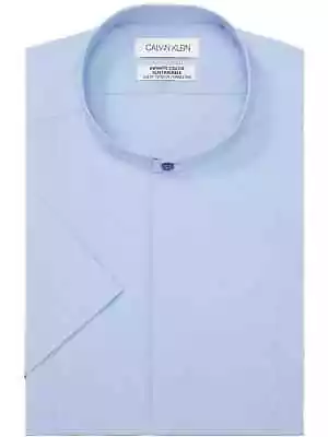 Calvin Klein Men's Infinite Collar Slim Fit Dress Shirt Short Sleeve 15-15.5 M • $15.99