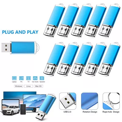 5/10Pack 1GB 2GB USB Flash Drive Memory Stick Data Storage Thumb Drive • $30.99