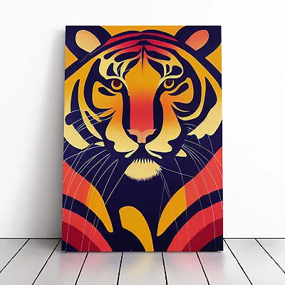 Tiger Abstract No.4 Canvas Wall Art Print Framed Picture Home Decor Living Room • $31.02