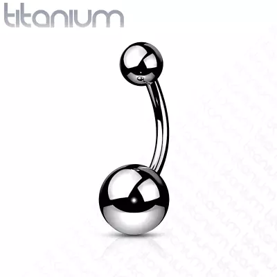 Classique Belly Bar In Solid Titanium • $20.99