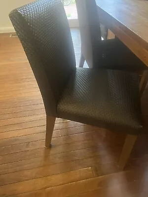 $200 • Buy Hermon And Hermon Leather Dining Chairs X 6