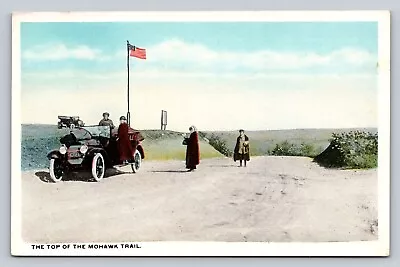 Antique PC Mohawk Trail US Flag Car Berkshire Hills MA Visiting Virgin Country • $11