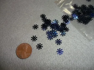 Vintage Dark Blue Mini Starburst Sequins - 100 Pcs. • $2.99