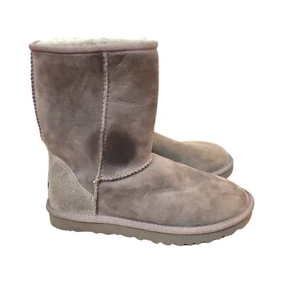 UGG Women's Classic Short Charcoal Gray Suede Boots 5825 Size 5 • $35.99
