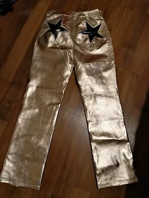 Nasty Gal Gold Star Trousers Size 12 • £11.50