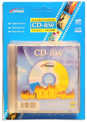 5-Pak 3-Inch 8cm 1X-4X Mini CD-RW's For Sony Mavica Cameras By Pengo • $10.99