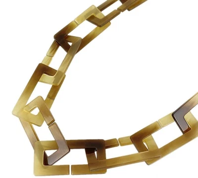 $459.90 • Buy HERMES Buffalo Horn Chain Necklace Brown