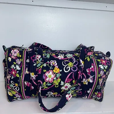 Vera Bradley Duffle Bag In Ribbons Weekender Travel Tote Large Gym Yoga Bag • $35