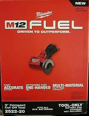 Milwaukee 2522-20 M12 12 Volt FUEL 3  Compact Cut Off Tool NEW • $103.60