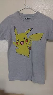 Pokemon Pikachu Men's T-shirt Tee Gray Size Medium 2014 • $11.90