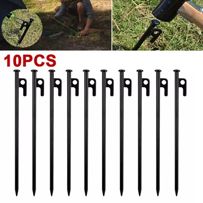 £0.99 • Buy 10 X 30cm Long Heavy Duty Gazebo Tent Pegs Commercial Grade Steel Marquee Stakes