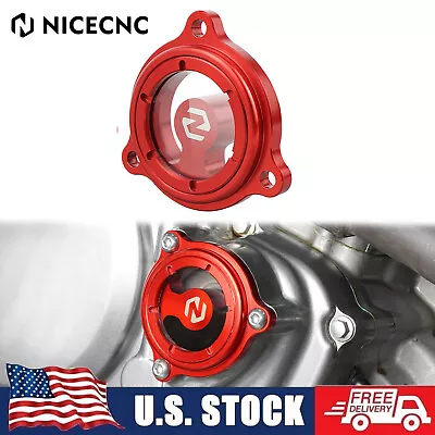 Transparent Oil Filter Cap Cover For Honda XR600R 1990-2000 XR650L 1993-2024 Red • $29.99