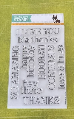 £3.20 • Buy Simon Says Stamp - Big Greetings 1 Clear Stamp Set