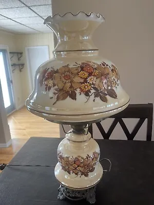 Vintage 1971 L&L WMC Hurricane 3-way Parlor Lamp Floral 27  Gone With The Wind • $99.99