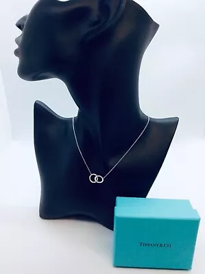 £1195 • Buy Tiffany & Co InterLocking Circles 18Ct White Gold Diamond Necklace